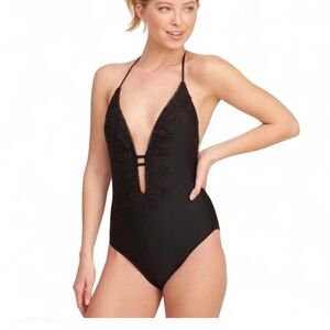 Hollister Black Plunge Swimsuit